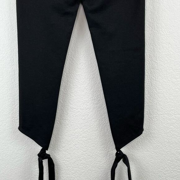 BCBGeneration Black Balletcore Tie Ankle Leggings XXS Ponte Crop Coquette - Picture 10 of 14
